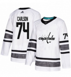 Mens Adidas Washington Capitals 74 John Carlson White 2019 All Star Game Parley Authentic Stitched NHL Jersey 