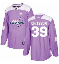 Youth Adidas Washington Capitals 39 Alex Chiasson Authentic Purple Fights Cancer Practice NHL Jersey 
