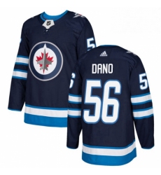 Mens Adidas Winnipeg Jets 56 Marko Dano Premier Navy Blue Home NHL Jersey 