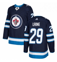 Youth Adidas Winnipeg Jets 29 Patrik Laine Premier Navy Blue Home NHL Jersey 