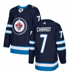 Youth Adidas Winnipeg Jets 7 Ben Chiarot Premier Navy Blue Home NHL Jersey 