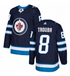 Youth Adidas Winnipeg Jets 8 Jacob Trouba Premier Navy Blue Home NHL Jersey 