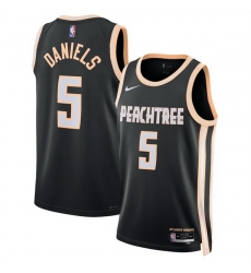 Men Atlanta Hawks 5 Dyson Daniels Black 2025 26 City Edition Stitched Jersey Men Atlanta Hawks 5 Dyson Daniels Black 2025 26 City Edition Stitched Jersey