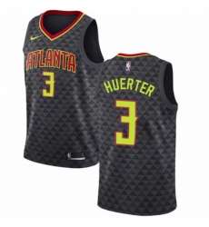 Mens Nike Atlanta Hawks 3 Kevin Huerter Swingman Black NBA Jersey Icon Edition 