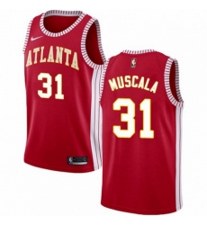 Mens Nike Atlanta Hawks 31 Mike Muscala Swingman Red NBA Jersey Statement Edition 