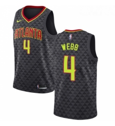 Youth Nike Atlanta Hawks 4 Spud Webb Swingman Black Road NBA Jersey Icon Edition