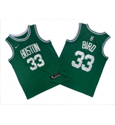 Men Boston Celtics 33 Larry Bird Green Stitched Basketball Jersey