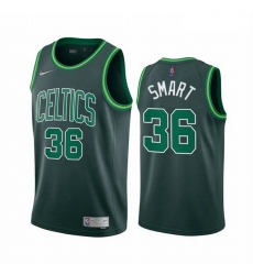 Men Boston Celtics 36 Marcus Smart Green NBA Swingman 2020 21 Earned Edition Jersey