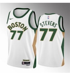 Men Boston Celtics 77 Lamar Stevens White 2023 24 City Edition Stitched Basketball Jersey