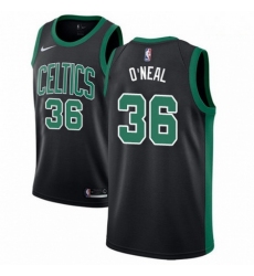 Mens Adidas Boston Celtics 36 Shaquille ONeal Swingman Black NBA Jersey Statement Edition 