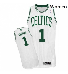 Womens Adidas Boston Celtics 1 Walter Brown Authentic White Home NBA Jersey