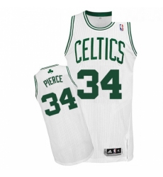 Youth Adidas Boston Celtics 34 Paul Pierce Authentic White Home NBA Jersey 