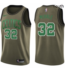 Youth Nike Boston Celtics 32 Kevin Mchale Swingman Green Salute to Service NBA Jersey 