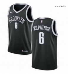 Mens Nike Brooklyn Nets 6 Sean Kilpatrick Swingman Black Road NBA Jersey Icon Edition