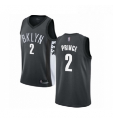 Womens Brooklyn Nets 2 Taurean Prince Authentic Gray Basketball Jersey Statement Edition 