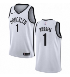 Womens Nike Brooklyn Nets 1 DAngelo Russell Swingman White NBA Jersey Association Edition