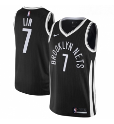 Womens Nike Brooklyn Nets 7 Jeremy Lin Swingman Black NBA Jersey City Edition