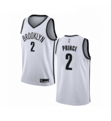 Youth Brooklyn Nets 2 Taurean Prince Swingman White Basketball Jersey Association Edition 