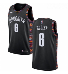 Youth Nike Brooklyn Nets 6 Jared Dudley Swingman Black NBA Jersey 2018 19 City Edition 