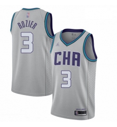 Hornets 3 Terry Rozier Gray Basketball Jordan Swingman City Edition 2019 20 Jersey