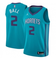 Men Nike Charlotte Hornets 2 LaMelo Ball Teal NBA Jordan Swingman Icon Edition Jersey