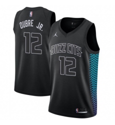 Nike Charlotte Hornets 12 Kelly Oubre Jr  Black NBA Jordan Swingman City Edition Jersey