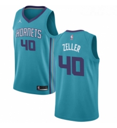 Womens Nike Jordan Charlotte Hornets 40 Cody Zeller Authentic Teal NBA Jersey Icon Edition