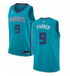 Womens Nike Jordan Charlotte Hornets 9 Tony Parker Swingman Teal NBA Jersey Icon Edition 