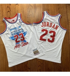 Bulls 23 Michael Jordan White 1981 All Star Hardwood Classics Jersey