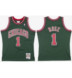 Men Chicago Bulls 1 Derrick Rose Green Stitched Basketball Jersey Men Chicago Bulls 1 Derrick Rose Green Stitched Basketball Jersey