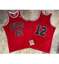 Men Chicago Bulls 12 Michael Jordan Red 1990 Hardwood Classics Jersey