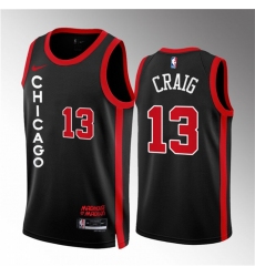 Men Chicago Bulls 13 Torrey Craig Black 2023 24 City Edition Stitched Basketball Jersey
