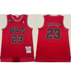 Men Chicago Bulls 23 Michael Jordan 1997 98 Red Throwback Stitched Jersey