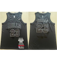 Men Chicago Bulls 23 Michael Jordan Black Stitched Basketball Jersey