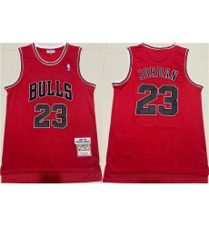 Men Chicago Bulls 23 Michael Jordan Red 1997 98 Throwback Stitched Jersey