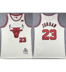 Men Chicago Bulls 23 Michael Jordan White Stitched Basketball Jersey