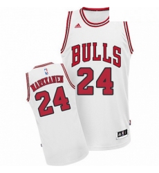 Mens Adidas Chicago Bulls 24 Lauri Markkanen Swingman White Home NBA Jersey