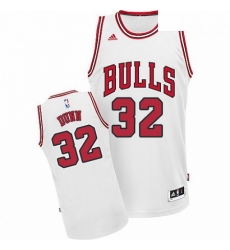 Mens Adidas Chicago Bulls 32 Kris Dunn Swingman White Home NBA Jersey