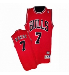 Mens Adidas Chicago Bulls 7 Tony Kukoc Authentic Red Throwback NBA Jersey