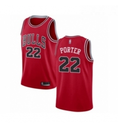 Womens Chicago Bulls 22 Otto Porter Authentic Red Basketball Jersey Icon Edition 