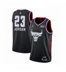 Womens Chicago Bulls 23 Michael Jordan Swingman Black 2019 All Star Game