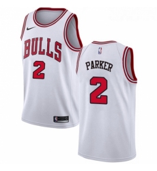 Womens Nike Chicago Bulls 2 Jabari Parker Swingman White NBA Jersey Association Edition 