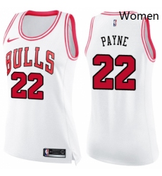 Womens Nike Chicago Bulls 22 Cameron Payne Swingman WhitePink Fashion NBA Jersey