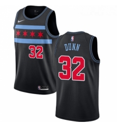 Womens Nike Chicago Bulls 32 Kris Dunn Swingman Black NBA Jersey City Edition