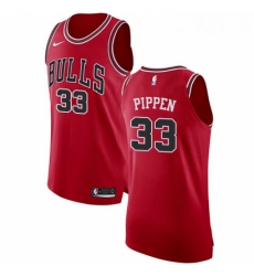 Womens Nike Chicago Bulls 33 Scottie Pippen Authentic Red Road NBA Jersey Icon Edition
