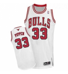 Youth Adidas Chicago Bulls 33 Scottie Pippen Authentic White Home NBA Jersey