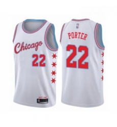 Youth Chicago Bulls 22 Otto Porter Swingman White Basketball Jersey City Edition 