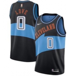 Men Cleveland Cavaliers 0 Kevin Love Black Blue Stitched Basketball Jersey