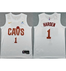 Men Cleveland Cavaliers 1 James Harden White 2026 Association Edition Stitched Stitched Jersey Men Cleveland Cavaliers 1 James Harden White 2026 Association Edition Stitched Stitched Jersey