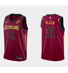 Men Cleveland Cavaliers 31 Jarrett Allen Basketball Wine Red Swingman Icon Edition Stitched Basketball Jersey